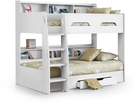 Julian Bowen White Wood Orion Bunk Bed, Single