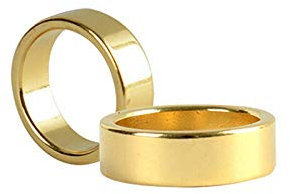 Doowops Magnetischer gravierter PK-Ring, Zaubertricks, Magier, erscheint verschwinden, Magie, Nahaufnahme, Straßenzubehör, Illusionen, Gimmick, Requisite, Mentalismus (Gold, 19 mm)