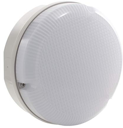 Luceco LED Mosi Bulkhead Round 290 mm 1150LM 12W IP65 4000K White Emergency Microwave