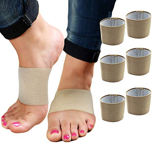 Arch Supports for Plantar Fasciitis Relief | Compression Sleeve Foot Brace For Heel Pain, Bone Spurs, Flat Feet, High Arches | Copper Infused Arch Support Bands for Women & Men Over Socks Fit Most
