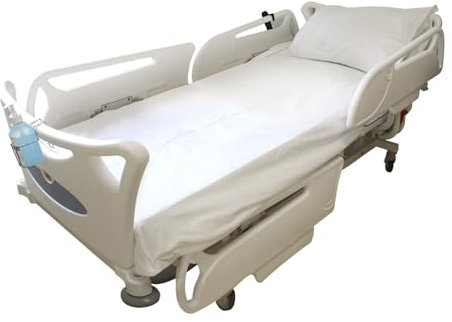 5 Einweg Bettwäsche Set, Einweg Krankenhauskit aus Vliesstoff, Einzelbett, 2 Bettlaken Cm 140 x 240 und 1 Kissenbezug Cm 60 x 80, Made in Italy