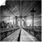 ARTland Wanddeko Poster & Kunstdrucke Wandposter 70x70 cm New York Manhattan Skyline Architektur Brücke Brooklyn Bridge Monochrom Amerika USA S8VX