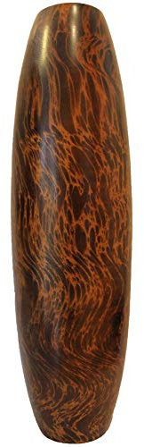 Rotfuchs Blumenvase Holzvase Bodenvase Tischvase Dekovase für Dekoration aus Mangoholz Dunkelbraun 002-024- 62 cm