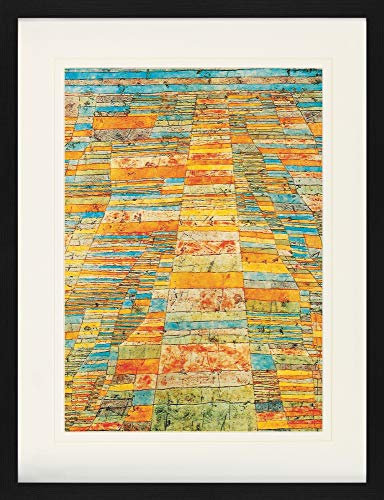 1art1 Paul Klee Poster Hauptweg Und Nebenwege, 1929 Gerahmtes Bild Mit Edlem Passepartout | Wand-Bilder | Im Bilderrahmen 80x60 cm