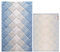 Badteppich-Set, 2-teilig, aus 100 % Baumwolle, von Albany inspiriert, Badteppich-Set, 21 x 32 cm, Blau, Kombi, Anti-Rutsch-Badteppich, maschinenwaschbar, rutschfester Badvorleger