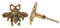 Set of 2 Golden Gold Bumble Bee Metal Knob, Pull, Handle, for Cupboards, Doors, Cabinets, Drawers, Furniture & Kitchens