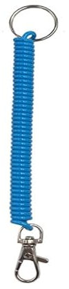 Supertool Porte-clés spirale extensible Bleu ciel