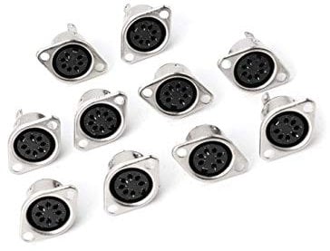 Tenlacum 3/4/5/6/7/8PIN Panel Mount Female Jack DIN Adapter MIDI Kabel Connector – 7-polig (10 Stück)