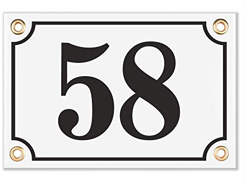 Sosenco - Número de casa – 10 x 15 cm – Cerámica Esmaltada – Resistente a la intemperie – Personalizado – Placa de Esmalte
