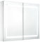 vidaXL LED Spiegelschrank mit 3 Ablagen Badschrank Badspiegel Badezimmerspiegel Hängespiegel Badezimmer Spiegel Hängeschrank 80x12,2x68cm