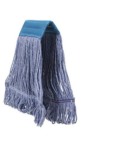 Yocada Repuesto de cabezal de fregona con extremo en bucle, de algodón, de grado industrial, para limpieza de suelos