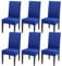 Aisprts Stuhlhussen 6er Set Stretch Stuhlhussen für Esszimmerstühle, Abnehmbarer Waschbarer Stühle Schutz Dekoration Stuhlbezug für Haus, Küche, Hotel, Restaurant, Bankett, Hochzeit, Party