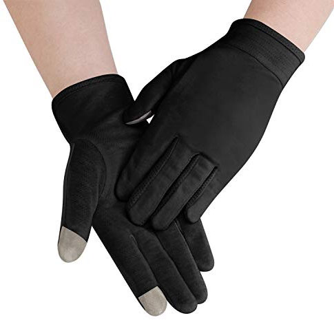 TINAYAUE Men Women Thin Breathable Touchscreen Driving Gloves Lightweight Summer Sun UV Protection Glove Anti-slip Cotton Mittens Gloves for Cycling Motorcycle Hiking Running Walking