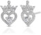 Disney Prinzessin Tiara Ohrstecker Sterlingsilber Zirkonia Geburtsstein, Sterling Silber, Zirkonia