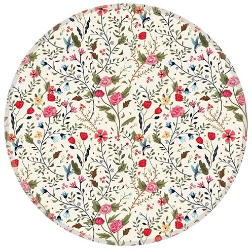 Hosimoln Tapis de Souris Rond avec Impression HD, Tapis de Souris à Base en Caoutchouc antidérapant avec Bord Cousu, Tapis de Souris personnalisé pour Ordinateur portable-22cm Xsuihua012
