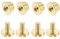 sourcing map 10x6mm Plano Pernos Remache Monedero Bolso Pies Clavos Sólido Latón Cuero Artesanía Bricolaje 4 Piezas