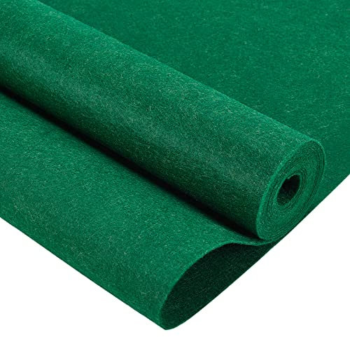 BENECREAT 3mx40cm Feuille de Tissu en Feutre Vert Feutre Non Tissé Rouleau Rembourrage Tissu en Feutre pour Coussin, Artisanat de Bricolage, Patchwork Couture, Épaisseur de 0.9mm