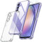 ivoler Funda para Samsung Galaxy A54 5G con 3 Piezas Cristal Templado, Carcasa Protectora Anti-Choque Transparente, Suave TPU Silicona Caso Delgada Anti-arañazos Case