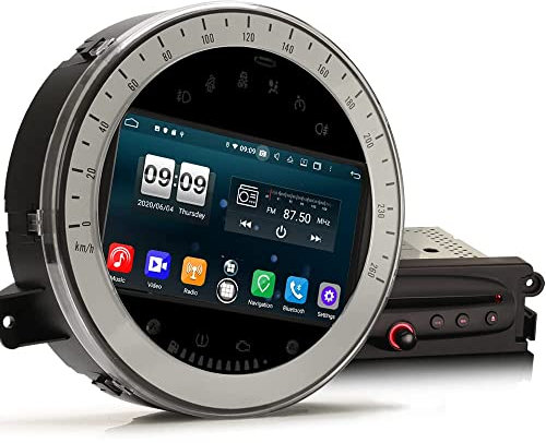 Carplay Car Stereo DAB+Radio for BMW Mini Cooper 2006-2013 7Android 13 Auto Bluetooth Audio Video Player, Touch Screen GPS Sat Nav Multimedia Player, Mirror Link Autoradio GPS Navi
