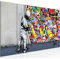 Runa Art Bild Junge hinter dem Vorhang Wandbilder auf Vlies Leinwand 5 Teilig Wanddekoration Loft Wohnzimmer 043556a