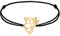 Fauna Bracelet Animal Koala Couleur Or ou Argent avec Chaîne ou Cordon Noir pour Femme, Homme ou Enfant, Résistant et Ajustable Fabriqué en France