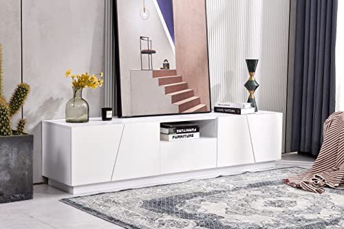 kubeier TV Lowboard Vintage Fernsehschrank 170 cm TV Schrank Holz mit Schubladen und 2 Türen, Fernsehtisch für Wohnzimmer Büro, abgeschrägter Patchwork-Stil
