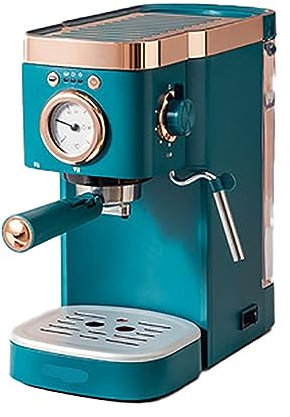 XiVue Cafetera Retro pequeña, máquina de café expreso eléctrica Italiana, espumador de Leche de Vapor automático, 20bar, electrodomésticos (Verde Vintage)