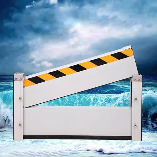 DaMga Hochwasserschutz Bei Türen,Hochwasserschutz Barriere Aussen,Hochwasserschutz Bei Türen Spundwand,Aluminiumlegierungs Material,Gut Wasserdicht,Für Garageneinfahrt,Tür,Straße Usw,130 * 40cm