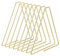 PATIKIL Porte-Documents de Bureau en Métal Avec 7 Compartiments Triangulaires, 1 Support pour Disques Vinyles, Organisateur de Fichiers de Bureau, Ton Doré, 1,26 X 6,69 X 7,09 