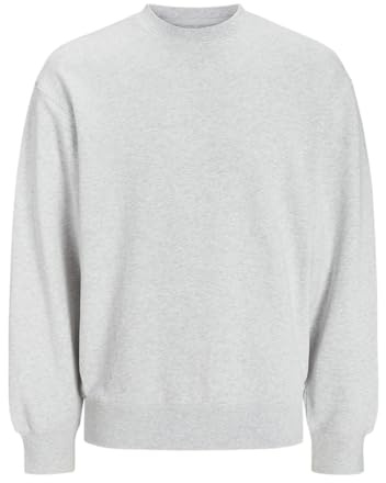 JACK & JONES Herren JJECHARGE Sweat Crew Neck NOOS Sweatshirt, White Melange,XS
