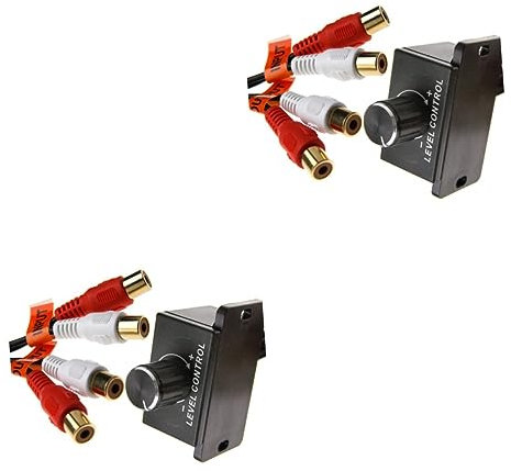 Gadpiparty 2pcs Amplifier Level Controller Bass Adjust Car Gear Knob for Audio Volume Control