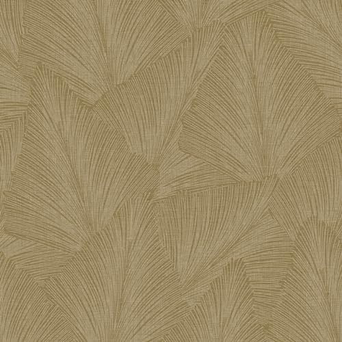 Superfresco Easy Papier peint intissé Feuillage Maya 1005 x 52cm Ocre doré | Revêtement Mural, Tapisserie | Ambiance Facile à poser et à enlever