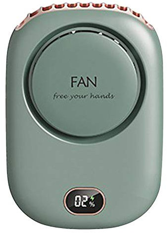 Mini Ventilador portátil Verde de 3 velocidades USB 2000 mAh Recargable para Colgar Cuello/portátil/Ventilador de Mesa de Escritorio para Viajes al Aire Libre, Moderno #C4wRw
