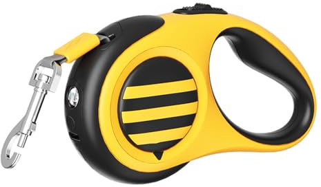 Retractable Cat Leash, 16ft Dog Walking Cord 360° Tangle-Free Dog Lead with USB-C Socket LED Light for Small Medium Dogs Cats