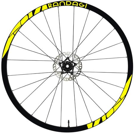 DualColorStampe Felgenaufkleber für Fahrrad, 26 Zoll – 27,5 Zoll – 28 – 29 Zoll (66 – 61 cm) Rad MTB BDC Aufkleber Felgen für Mountain Bike Code B0192 (fluoreszierendes Gelb, 27,5 Zoll)