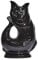 The Original Gluggle Jug Carafe décorative en forme de poisson Noir Taille XL 28 cm 1,4 l