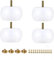 Xidouyuer Lot de 4 pieds ronds en bois dur massif blanc de 5,1 cm avec boulon M8 pré-percés pour meubles, ottomans, canapés, armoires, canapés