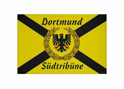 U24 Aufnäher Dortmund Südtribüne Adler Fahne Flagge Aufbügler Patch 9 x 6 cm