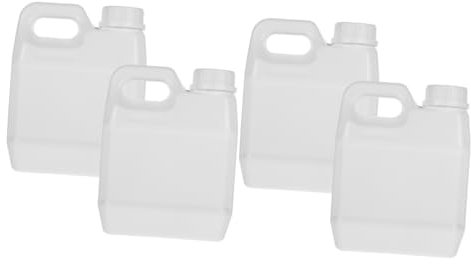 NIYANGLE 2sets Chemical Resistant 1l Empty Bottle with Cap Liquid Storage for Oil and Water 2pcs*2