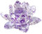 PPcdfre F Figurine de Fleur de Lotus en Cristal, DéCoration de Mariage pour la Saint-Valentin, Collection Artisanale en Verre, Ornements de Table, Cadeau Souvenir