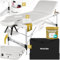 TecTake® Table de Massage Pliante Professionnelle 3 Zones Aluminium Cosmetique Lit de Massage Table Esthetique Tatouage Portable avec Appuie-tête Amovible Repose Bras, Housse de Transport Incluse