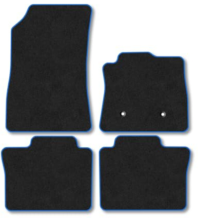 Renault Rafale (2023+) [Full Hybrid] Carpet Car Mats | Blue Edge Trim Tailored Fit Floor Mats Full Coverage Protection Accessories Easy Clean Anti Slip Made in the UK