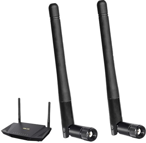 2 Pcs WiFi Antenna SMA Fold 2.4GHz 5GHz 5.8GHz 5dBi Dual Band RP-SMA Male Aerial Replacement for Router, Wireless Network Card, USB Adapter, Video Surveillance Monitor, Desktop PC