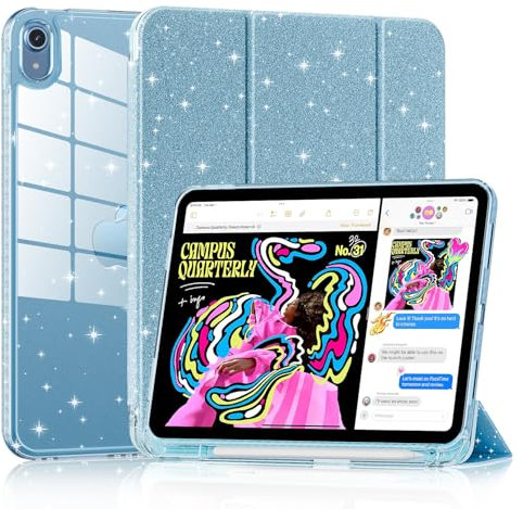 Patamiyar Funda para iPad (A16) 11ª Generación 11 Pulgadas 2025/iPad 10.ª Generación 10.9 Pulgadas 2022, iPad 10.9 Pulgadas/11 Pulgadas Funda con Soporte para Lápiz Triple Plegable Funda con Auto