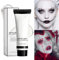 Pintura Facial Blanca - Maquillaje de Base Líquida,37ml Líquido Antimarcas Duradero Mate para Niños y Adultos Fiestas Teatro Halloween Cosplay