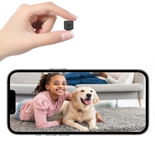 EKJANEPE 4K Mini Spy Hidden Camera Wireless WiFi Indoor Home Security Camera Micro Tiny Nanny Cam Long-lasting Battery Camera with Night Vision, Motion Detection, Wide Angle, APP Control
