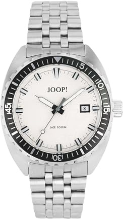 JOOP! Armbanduhr mit Metallband für Herren, Silber, wasserdichte 10 bar, Geschenkidee, kommt in Uhren Geschenkbox, 2100490