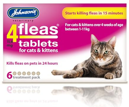 Johnsons 4Fleas Cat & Kitten Tablets 6 Pack