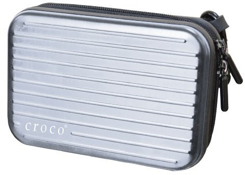 Croco CAS1593-CROCO-ALU-SIL Aluminium Tough Water Resistant and Shock Proof Case for Digital Camera - Silver
