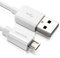 deleyCON 1m Micro USB Câble de Charge & Données Compatible pour Téléphones Android Smartphones Tablettes Lecteur MP3 Appareils Photo et Plus. - Blanc